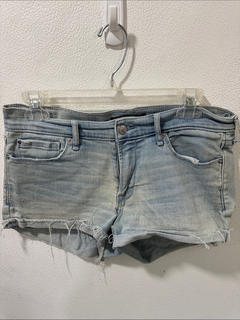 Abercrombie & Fitch Light Wash Denim Cutoff Shorts